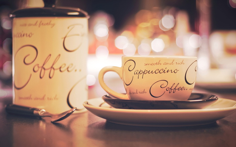 Cappuccino, Cup, Spoon, 1080P, Saucer, Plate, Coffee