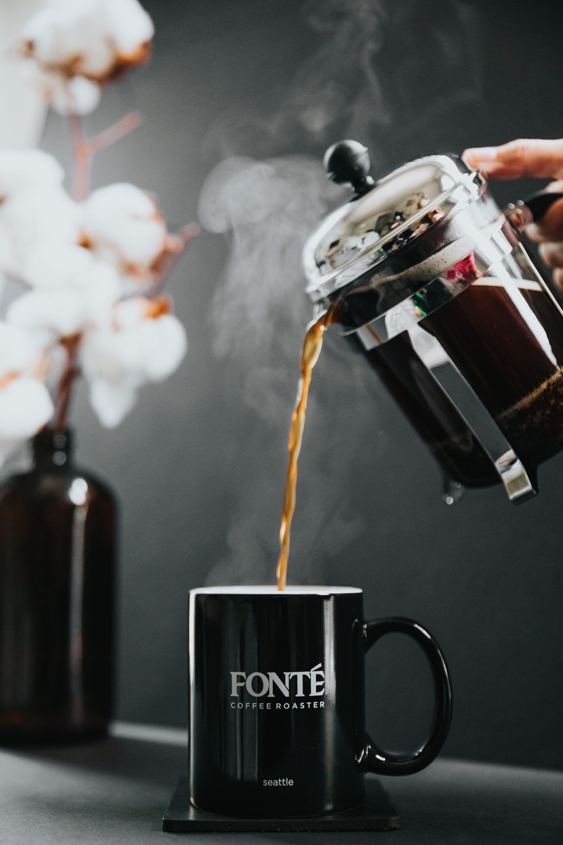 refreshment, 5K, fresh, mug, close-up, coffee shop, morning coffee, coffee roaster, indoors, coffee cup, drink, focus on foreground, heat - temperature