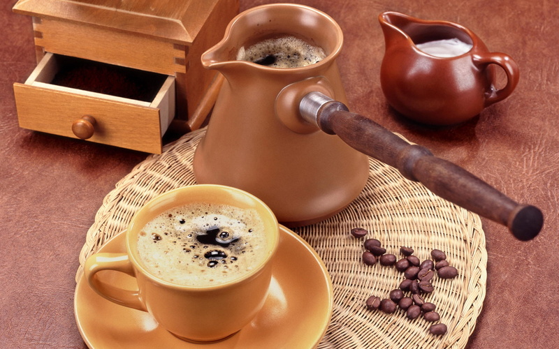 box, coffee pot, wooden, rustic, eating utensil, close-up, teapot, drawer, grains, cup, food and drink, spoon, white, pot, kitchen utensil, scented, mocha