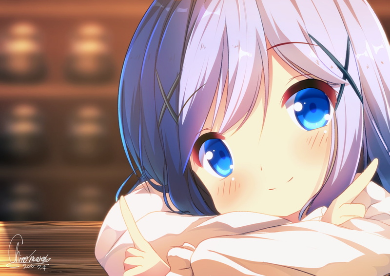 anime, Gochuumon wa Usagi Desu ka, anime girls, fan art, Gochuumon wa Usagi Desu ka?, Kafuu Chino, 720P