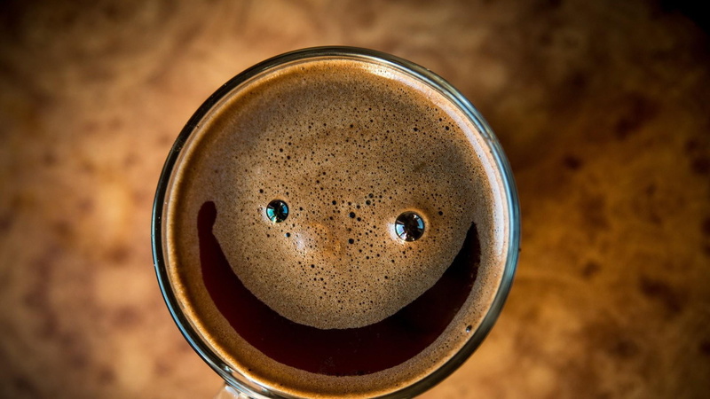 1080P, glass, foam, funny, coffee, smile