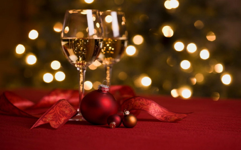 s, 3d and abstract, year, 1080P, wine, new, christmas, holidays, toast