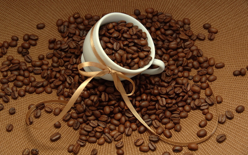 Beans, Coffee, 1080P, Ribbon, Cup