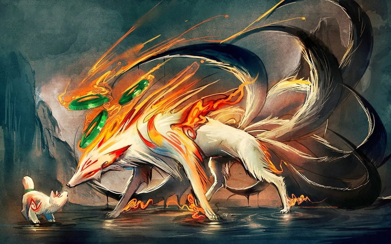 video games, water, nature, sea, artwork, pokemon, representation, outdoors, reflection, animal wildlife, pattern, art and craft, painting, character, 1080P