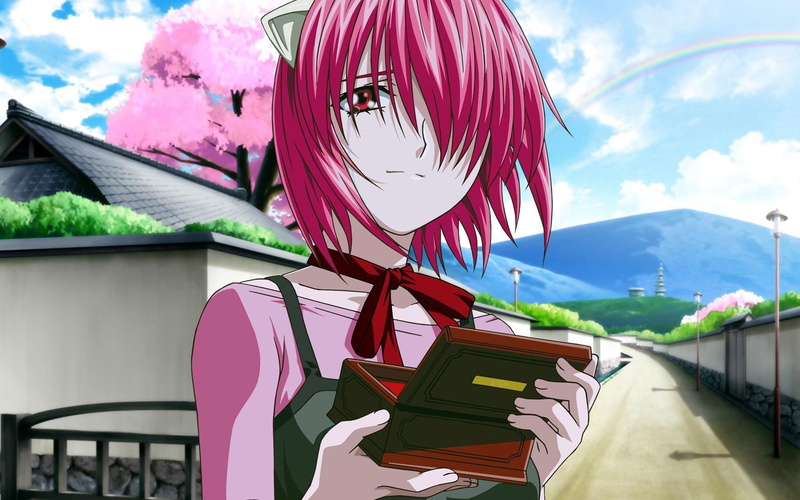 1920x1200, anime, haired, 1080P, elfen, character, elfen lied, woman, pink, lied