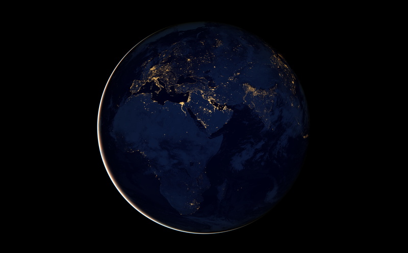 single object, outdoors, nature, globe - man made object, suominpp, map, Earth, goddard, Globe, planet earth, night, sphere, blackmarble, Nasa