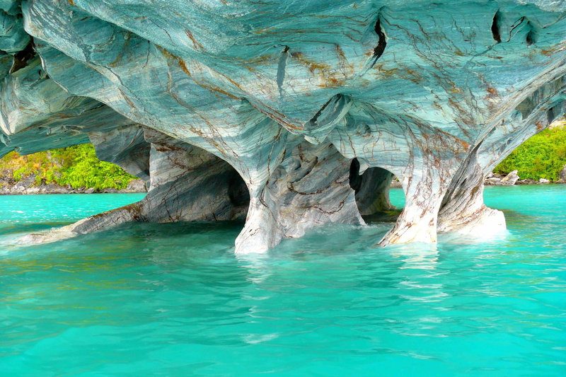4k, ocean, 2K, Marble caves, Chile