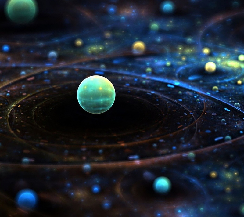 pattern, digital art, blue, digital composite, planet, outdoors, bubble, geometric shape, colorful, no people, drop, planet - space, selective focus, full frame