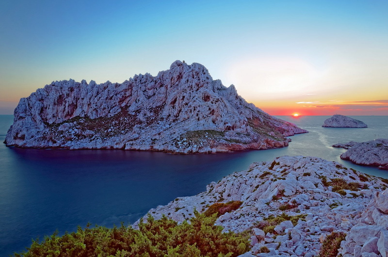 sea, 720P, france, marseille, nature, provence, panorama, calanques, panoramic, rivages
