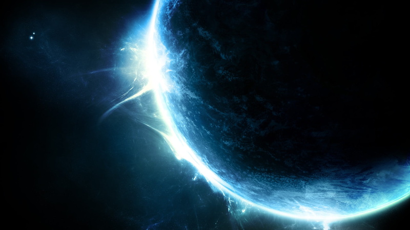 orbiting, 1080P, planet, nature, outdoors, blue, dark, astronomy, power in nature, sky, environment, star - space, satellite view, space art, pollution