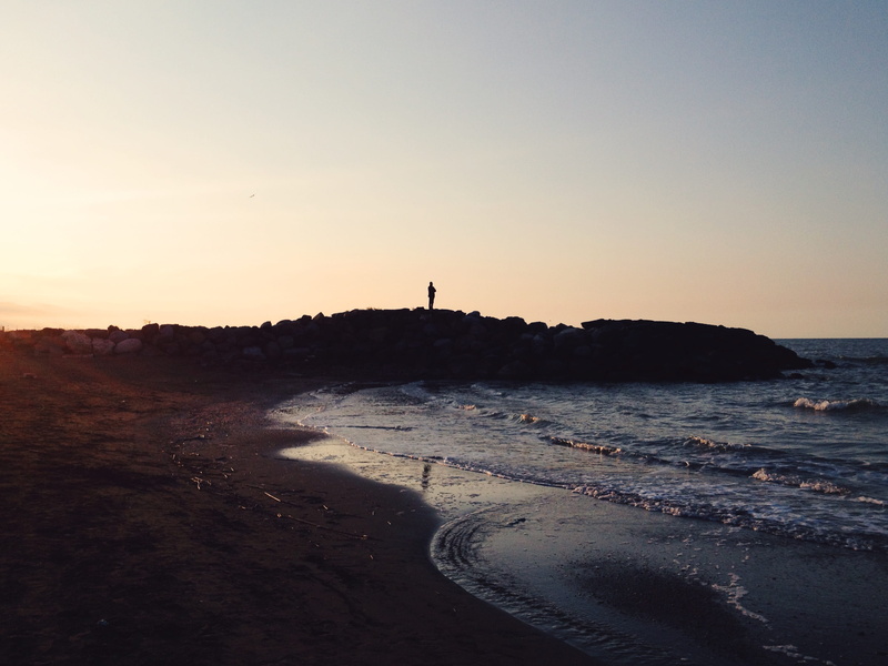 nature, direction, tranquility, no people, iran, non-urban scene, clear sky, scenics - nature, outdoors, tranquil scene, beach, idyllic, alone, sunset