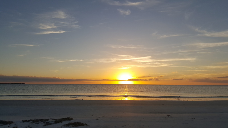 5K, reflection, nature, sunset, outdoors, sky, land, tranquility, horizon, sea, sun, no people, tranquil scene, water, beauty in nature, beach, tampa
