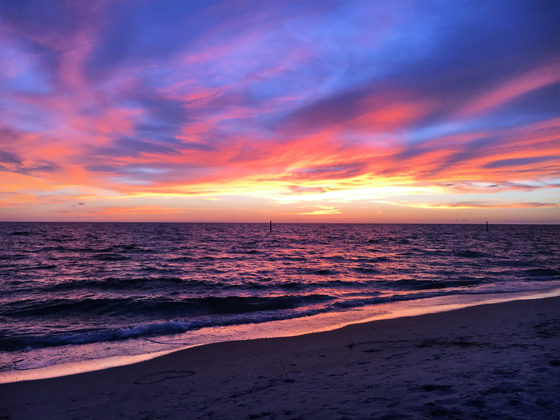 scenics - nature, paradise, gulf of mexico, ocean, sunset beach, body, dusk, seascape, cloud - sky, sky, sun, sunset, 4K, beach, tranquility, horizon over water