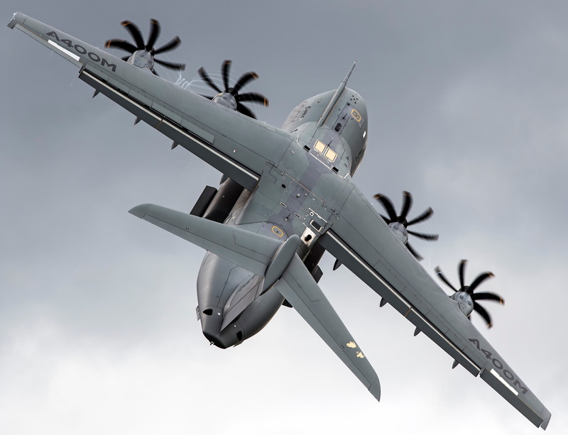 airbus a400m, 4K, sky, airplane, army, aerospace industry, day, air vehicle, mid-air, on the move, low angle view, cloud - sky, motion, travel, military