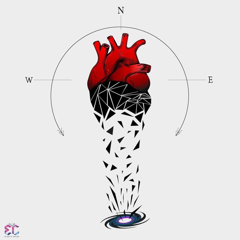 close-up, heart, art and craft, humor, 720P, cut out, creativity, indoors, white background, compass, representation, single object, red, paper, one animal
