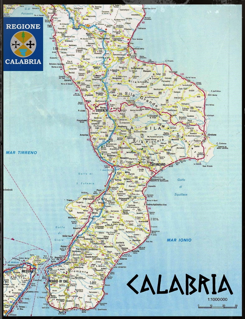 Italy, old, map, Calabria, vintage, 1080P
