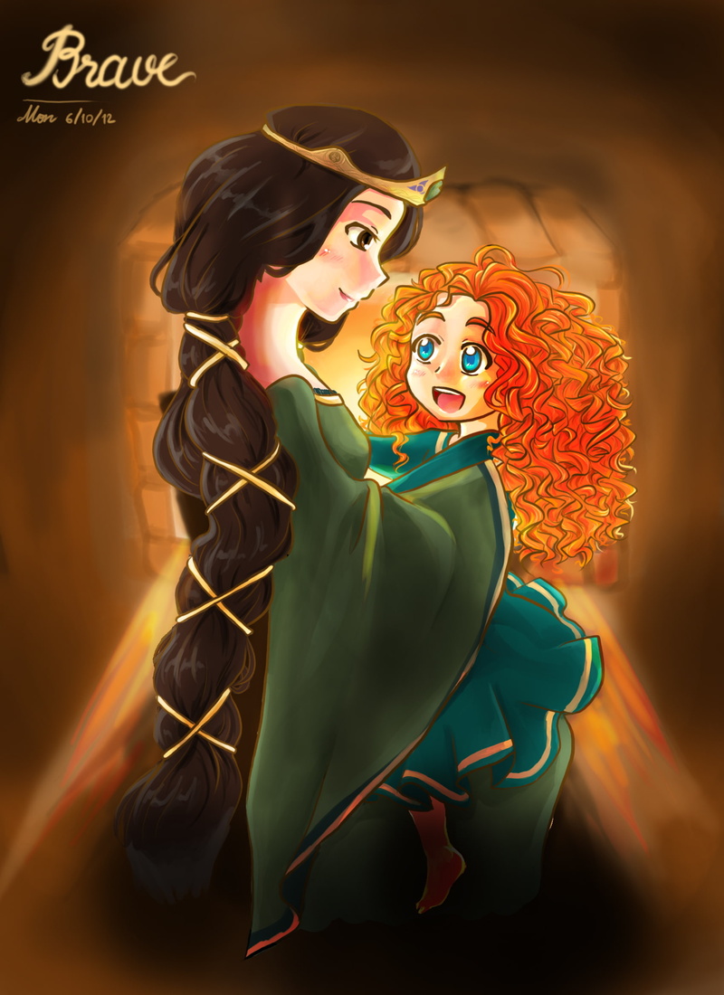 Brave, toy, female likeness, text, representation, cartoon, heterosexual couple, holiday, indoors, 1080P, human representation, costume, art and craft