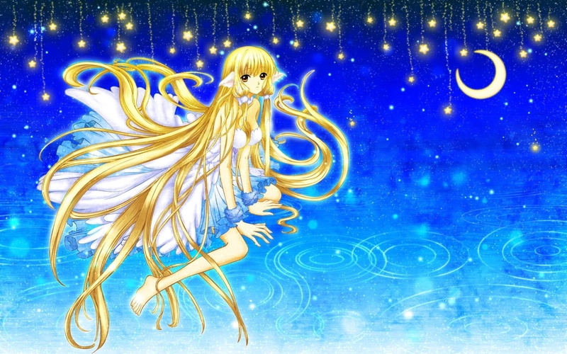star - space, anime, invertebrate, water, animal wildlife, animal themes, sea, blue, underwater, Chobits, blue background, no people, swimming, jellyfish
