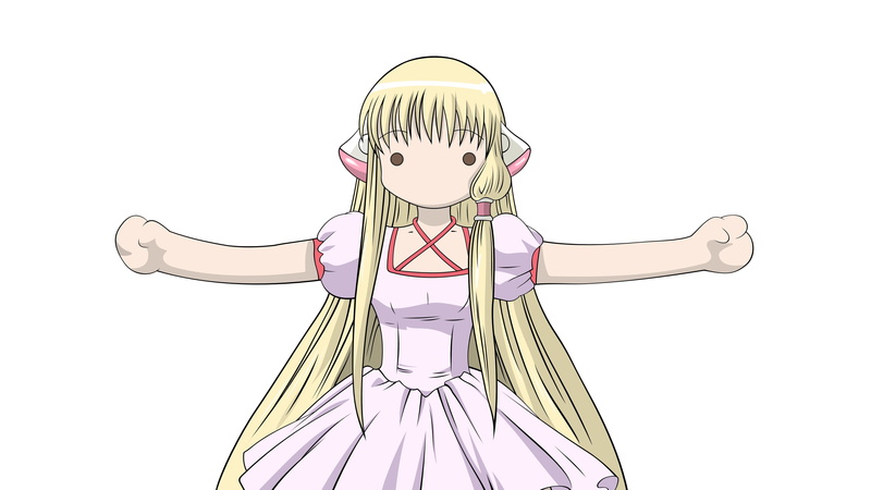 still life, white background, anime girls, representation, Chii, copy space, studio shot, indoors, cut out, craft, sculpture, male likeness, no people