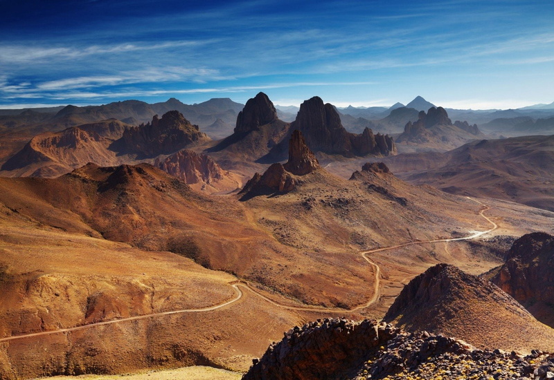 Road, Algeria, 720P, Assekrem, Tassili NAjjer, Mountain, Mountains, Africa, Hoggar Mountains, Rock