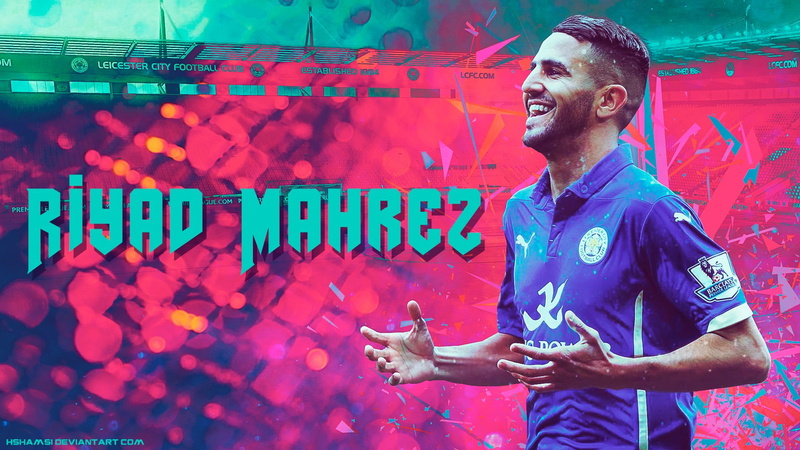 Leicester City, player, England, 1080P, Algeria, Riyad Mahrez