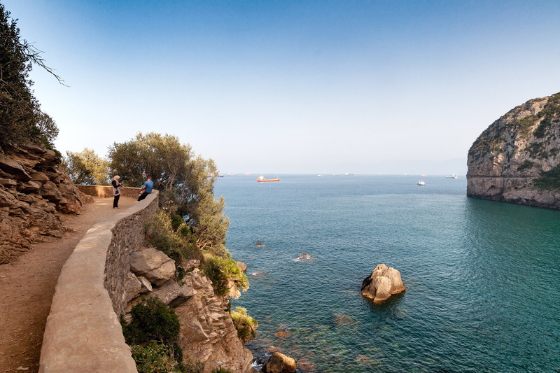 nature, rock, coast, solid, blue, plant, water, algerie, mediterranean, beauty in nature, clear sky, summer, rock formation, tranquility, 2K, outdoors