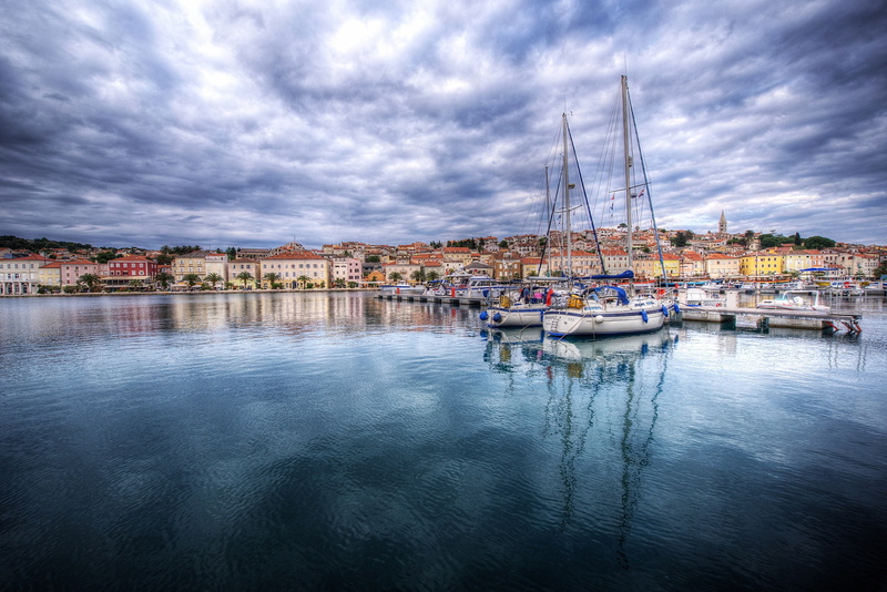 Marina, boats, Croatia, 1080P, Mali Losinj, Bay