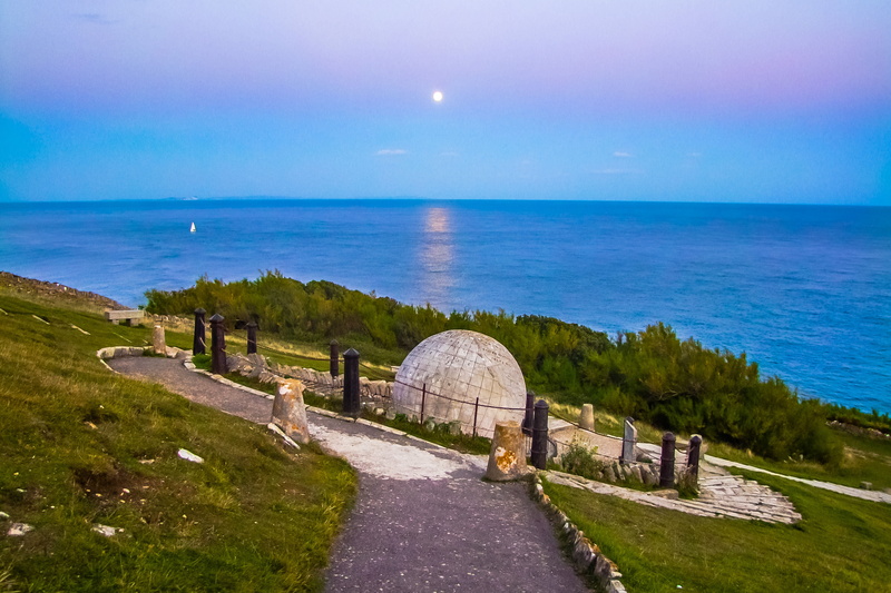 plant, sky, tourism, water, scenics - nature, footpath, beauty in nature, full moon, beach, land, travel destinations, tranquility, horizon, 5K, sea, grass