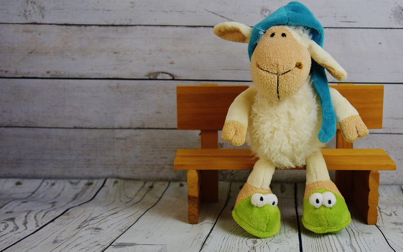 toy, schäfchen, sweet, sheep, plush, cap, toy animal, still life, softness, sleepyhead, soft toy, cute, stuffed animal, white, 5K, fluffy, slippers, wood - material