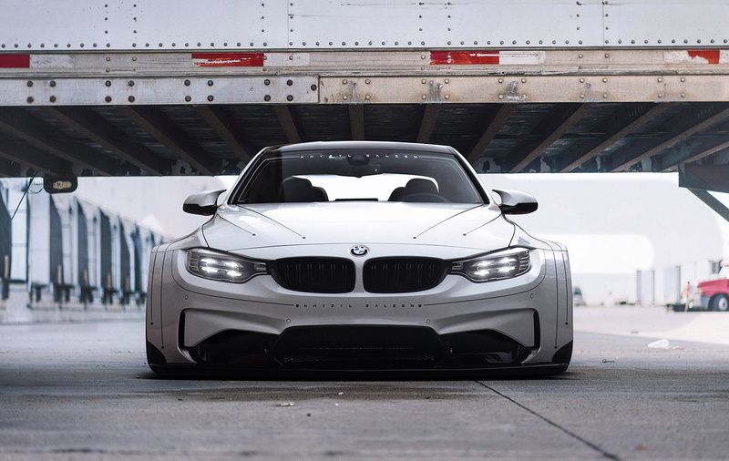 BMW F30, widebody, artwork, vehicle, Khyzyl Saleem, car, 720P, BMW