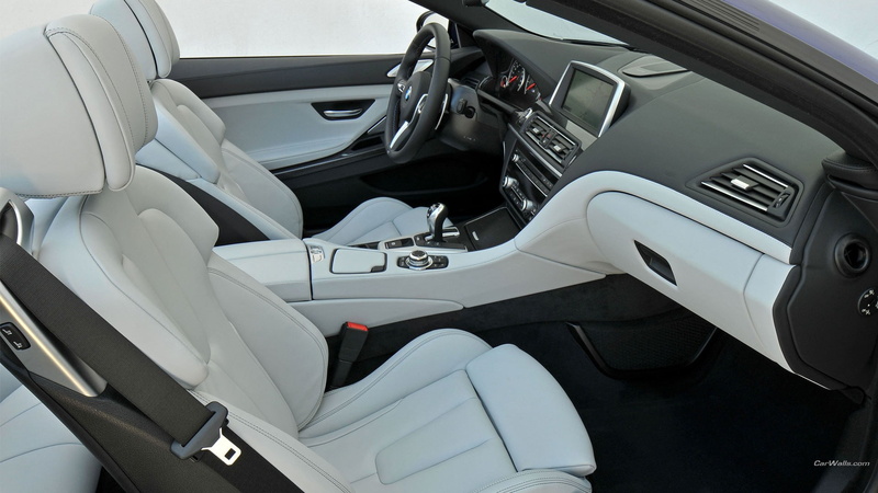 outdoors, transportation, Convertible, side view, day, stationary, motor vehicle, luxury, modern, no people, car interior, car, white color, 1080P, BMW M6
