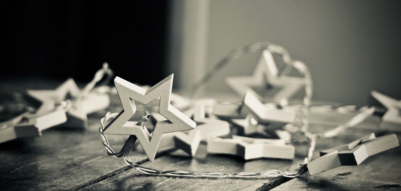 Wood, Christmas, 5K, Christmas Ornaments, Stars, Ligths, Holiday, Black and White