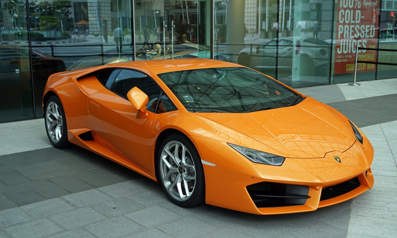 land vehicle, building exterior, glass - material, wealth, orange, transportation, mode of transport, group of objects, street, 4K, sports car, car, mode of transportation