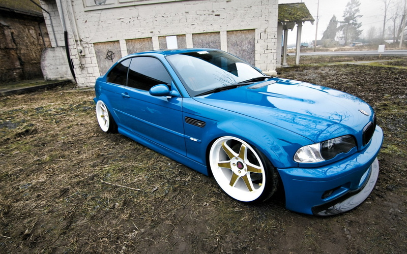 1080P, BMW M3 E46, tuning, blue cars, vehicle, car