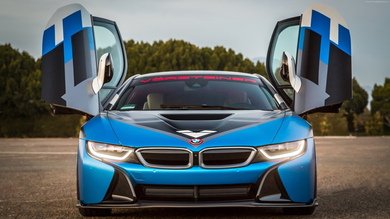 blue, Vorsteiner VR-E BMW i8, supercar, 4K, sport cars