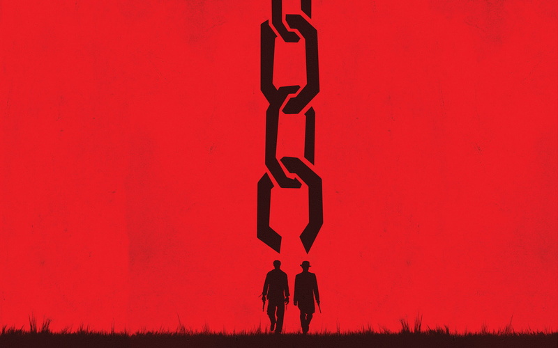 Django Unchained, Django, western, minmalizm, red, minimalism, 1080P, the film