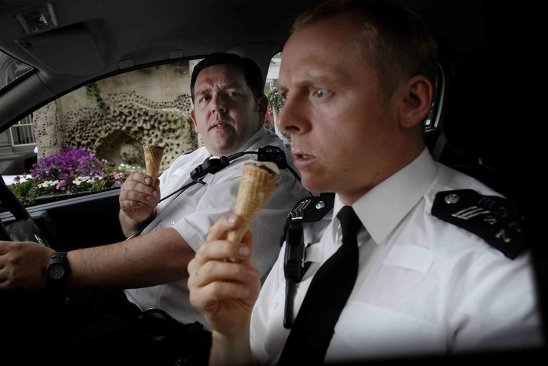 Simon Pegg, Nick Frost, Hot Fuzz, 1080P, Movie