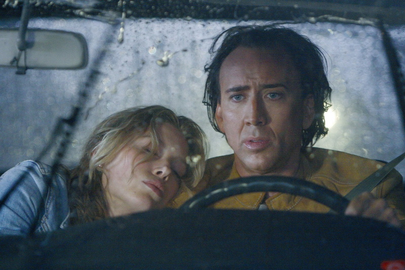 people, Nicolas Cage, window, women, males, adult, vehicle interior, land vehicle, motor vehicle, Jessica Biel, couple - relationship, portrait, Next, mode of transportation