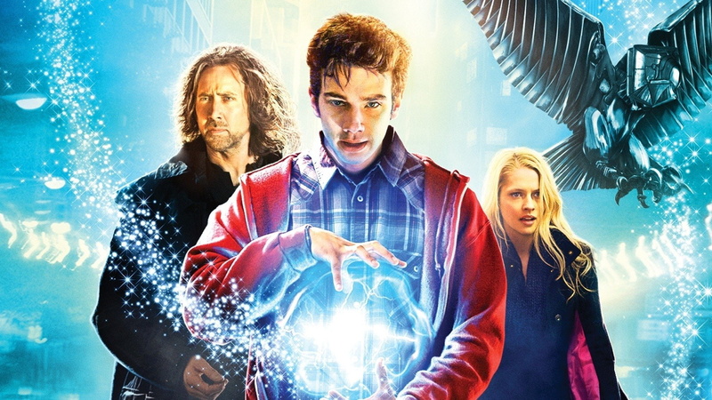 young men, togetherness, Jay Baruchel, The Sorcerers Apprentice, adult, positive emotion, emotion, illuminated, group of people, bonding, Nicolas Cage