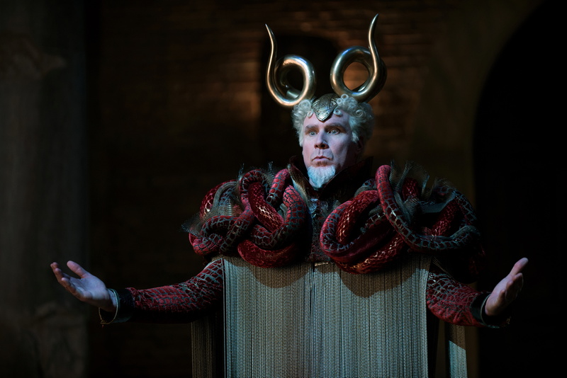 clothing, antler, obscured face, zoolander 2, 5K, front view, waist up, representation, one person, horned, indoors, portrait, mammal, looking at camera