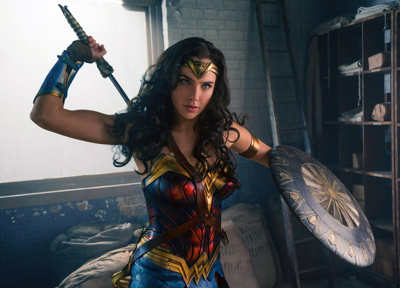 holding, arts culture and entertainment, sensuality, Wonder Woman, young Adult, women, looking at camera, scene, beautiful, portrait, Gal Gadot, indoors