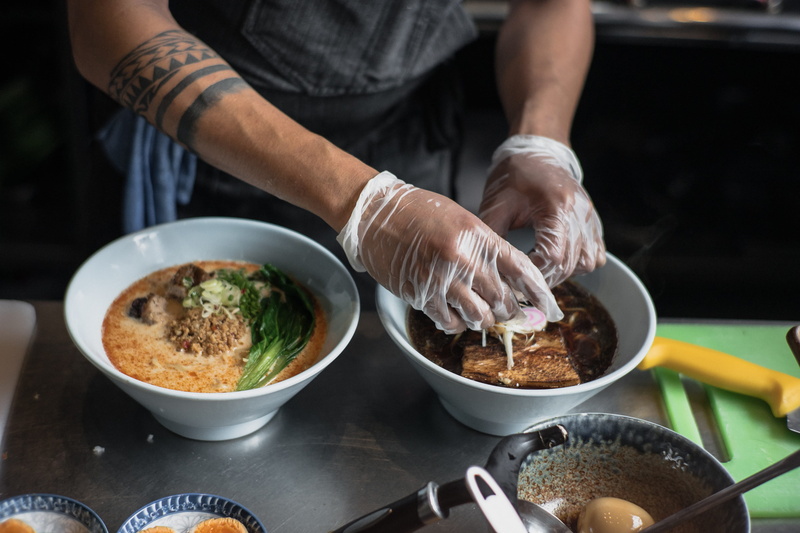 food, freshness, produce, furniture, bowl, animal, human hand, ohayo, kitchen utensil, spoon, ramennoodle, midsection, human, preparing food, men, cup