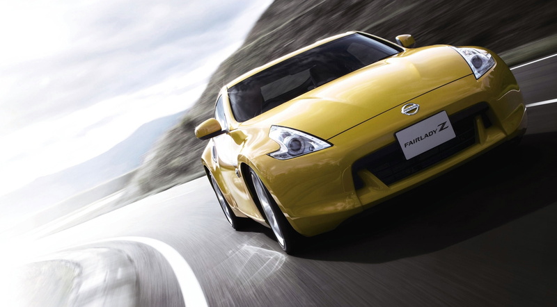 mode of transportation, still life, motion, nature, no people, outdoors, Fairlady, Cars, sunlight, land vehicle, Nissan, motor vehicle, yellow, transportation
