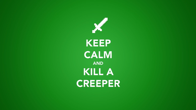 minimalistic, 1080P, keep, art, hd, text, calm, creeper, minecraft, Green, x, simple