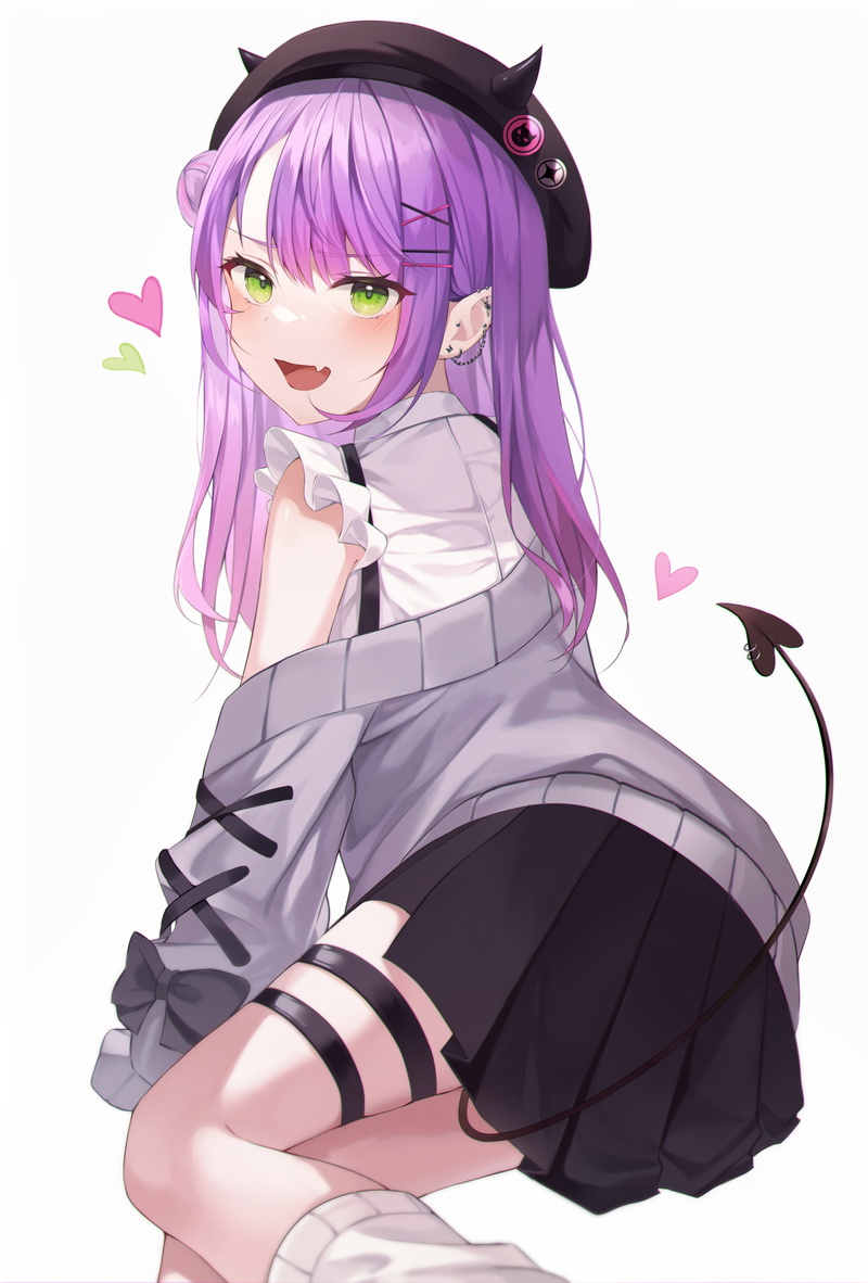 Tokoyami Towa, Virtual Youtuber, open mouth, Hololive, 2K, anime girls, green eyes, anime