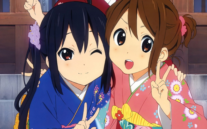 human representation, festival, anime, outdoors, K-ON!, decoration, day, close-up, representation, creativity, art and craft, no people, Hirasawa Yui, multi colored