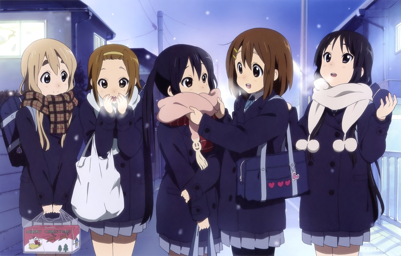 2K, Akiyama Mio, winter, Kotobuki Tsumugi, Hirasawa Yui, Nakano Azusa, K-ON!, anime, Tainaka Ritsu