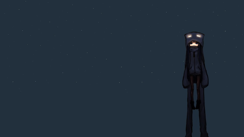 eyes, talker, Blue Eyes, minecraft, art, blue, space, mob, mod, background, enderman, simple, 1080P, stars, hd