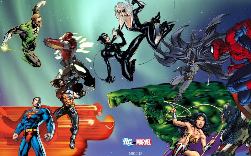 Wolverine, Black Cat (Marvel Comics), Green Lantern, Superman, Spider-Man, Comics, Iron Man, Wonder Woman, Catwoman, DC vs. Marvel, Batman, Hulk, 720P