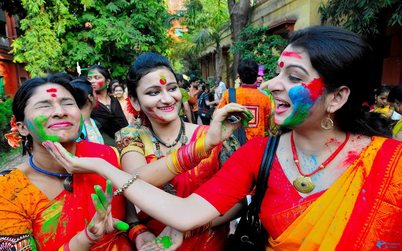 hindu, 1080P, color, spring, colours, holiday, holi, festival, india